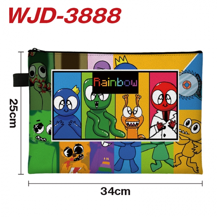 Rainbow friend Anime Full Color A4 Document Bag 34x25cm WJD-3888