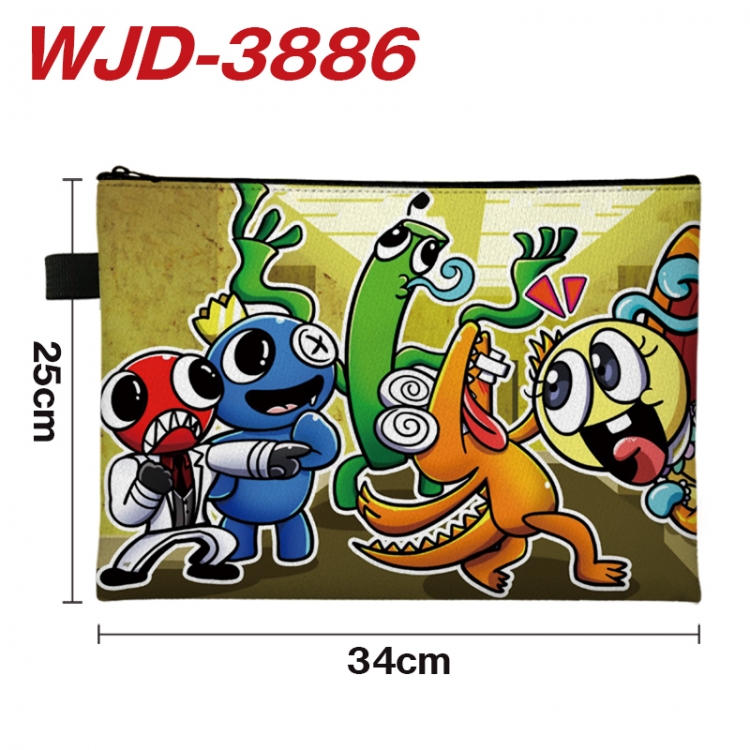 Rainbow friend Anime Full Color A4 Document Bag 34x25cm WJD-3886