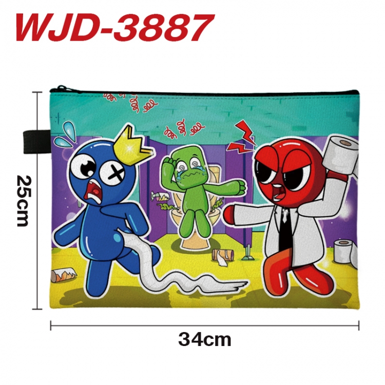 Rainbow friend Anime Full Color A4 Document Bag 34x25cm WJD-3887