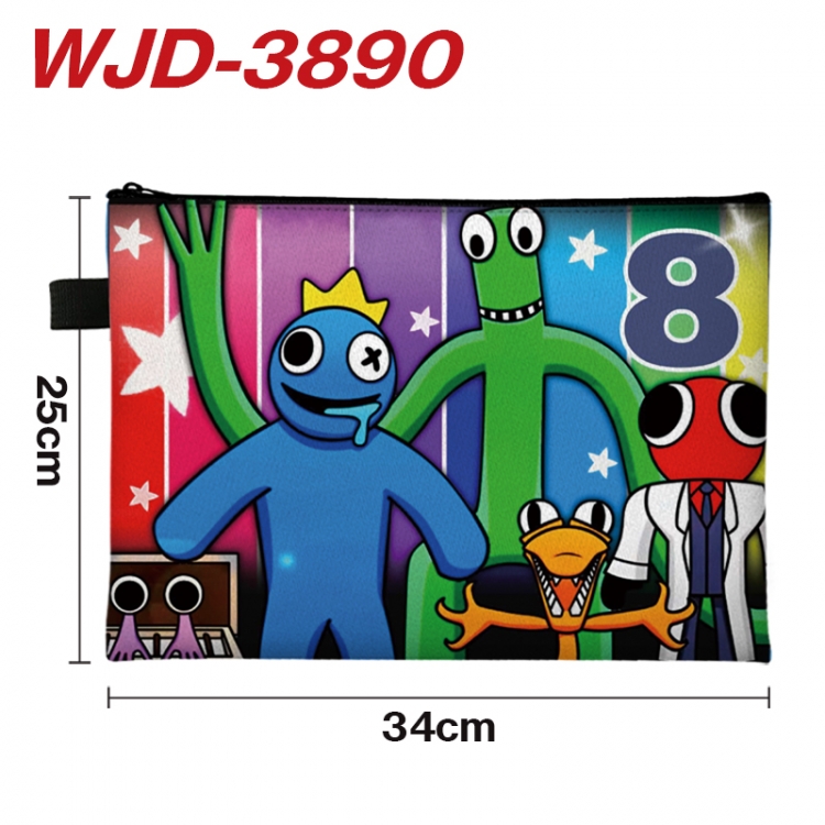 Rainbow friend Anime Full Color A4 Document Bag 34x25cm WJD-3890