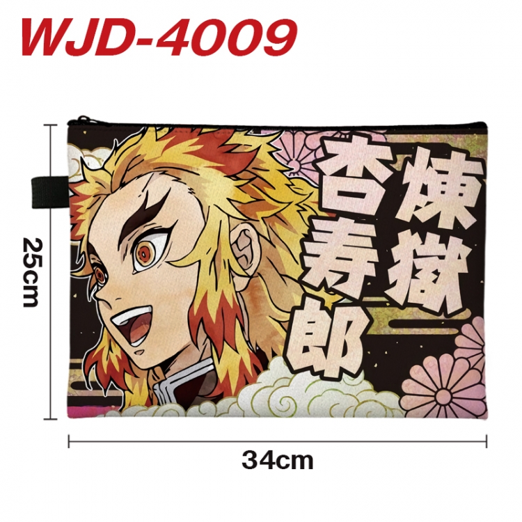 Demon Slayer Kimets Anime Full Color A4 Document Bag 34x25cm  WJD-4009