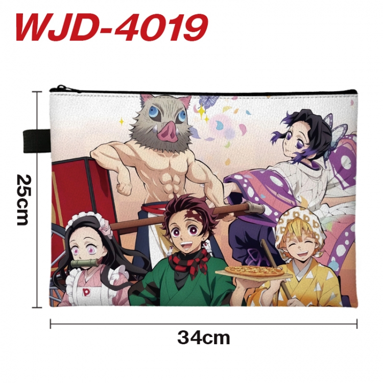 Demon Slayer Kimets Anime Full Color A4 Document Bag 34x25cm WJD-4019