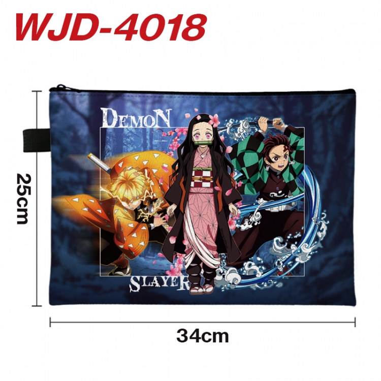 Demon Slayer Kimets Anime Full Color A4 Document Bag 34x25cm  WJD-4018