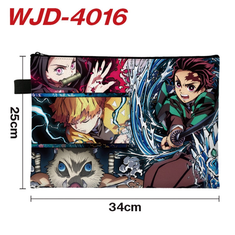 Demon Slayer Kimets Anime Full Color A4 Document Bag 34x25cm WJD-4016