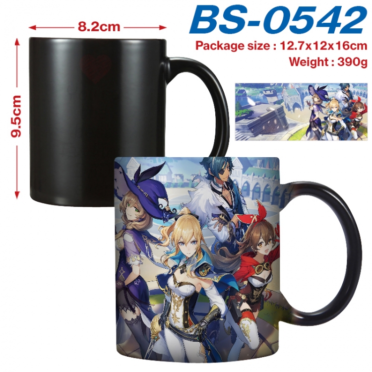 Genshin Impact Anime high-temperature color-changing printing ceramic mug 400ml  BS-0542
