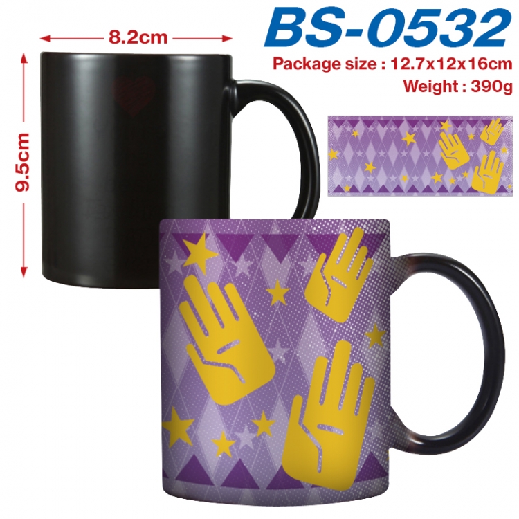 JoJos Bizarre Adventure Anime high-temperature color-changing printing ceramic mug 400ml BS-0532