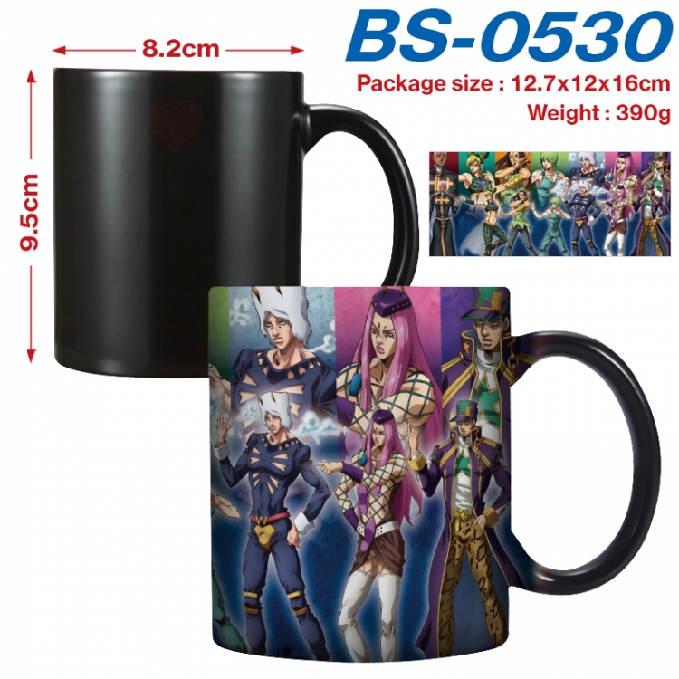 JoJos Bizarre Adventure Anime high-temperature color-changing printing ceramic mug 400ml  BS-0530