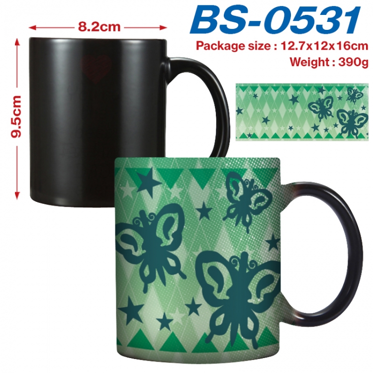 JoJos Bizarre Adventure Anime high-temperature color-changing printing ceramic mug 400ml BS-0531