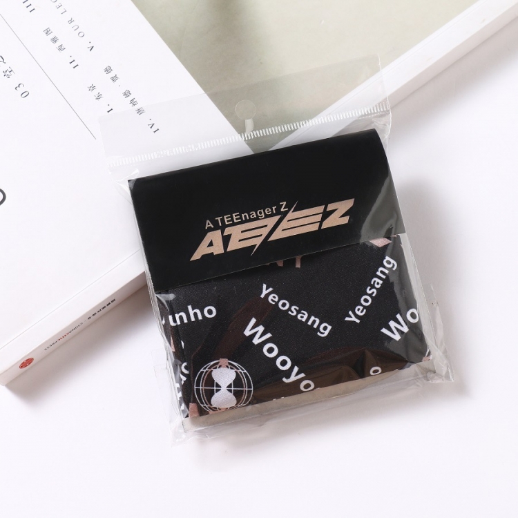 ateez  Korean Star Fashion Handkerchief Square Scarf Headband 52X52CM  price for 5 pcs