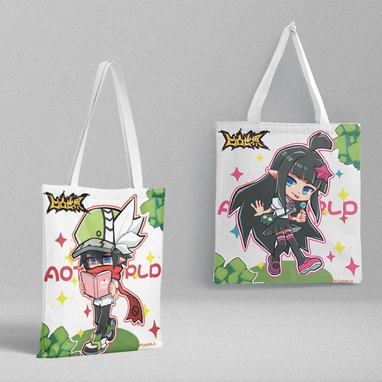 AOTU Anime peripheral canvas handbag gift bag large capacity shoulder bag 36x39cm price for 2 pcs