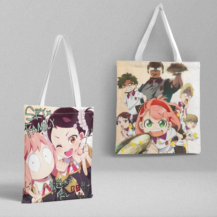 SPY×FAMILY Anime peripheral canvas handbag gift bag large capacity shoulder bag 36x39cm price for 2 pcs