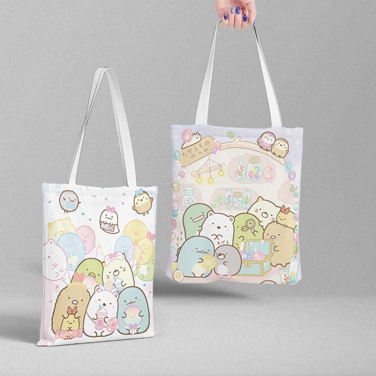 sumikko Anime peripheral canvas handbag gift bag large capacity shoulder bag 36x39cm price for 2 pcs