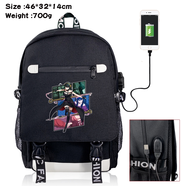 SPY×FAMILY USB backpack cartoon print student backpack 46X32X14CM 700G