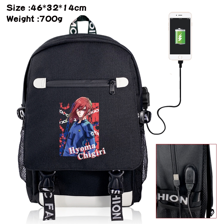 BLUE LOCK USB backpack cartoon print student backpack 46X32X14CM 700G