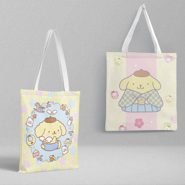 Pudding dog Anime peripheral canvas handbag gift bag large capacity shoulder bag 36x39cm price for 2 pcs