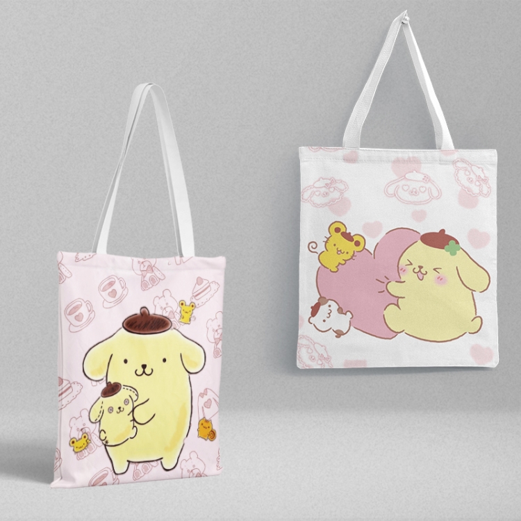 Pudding dog Anime peripheral canvas handbag gift bag large capacity shoulder bag 36x39cm price for 2 pcs