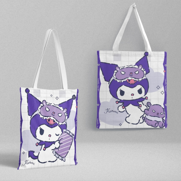 Kuromi  Anime peripheral canvas handbag gift bag large capacity shoulder bag 36x39cm price for 2 pcs