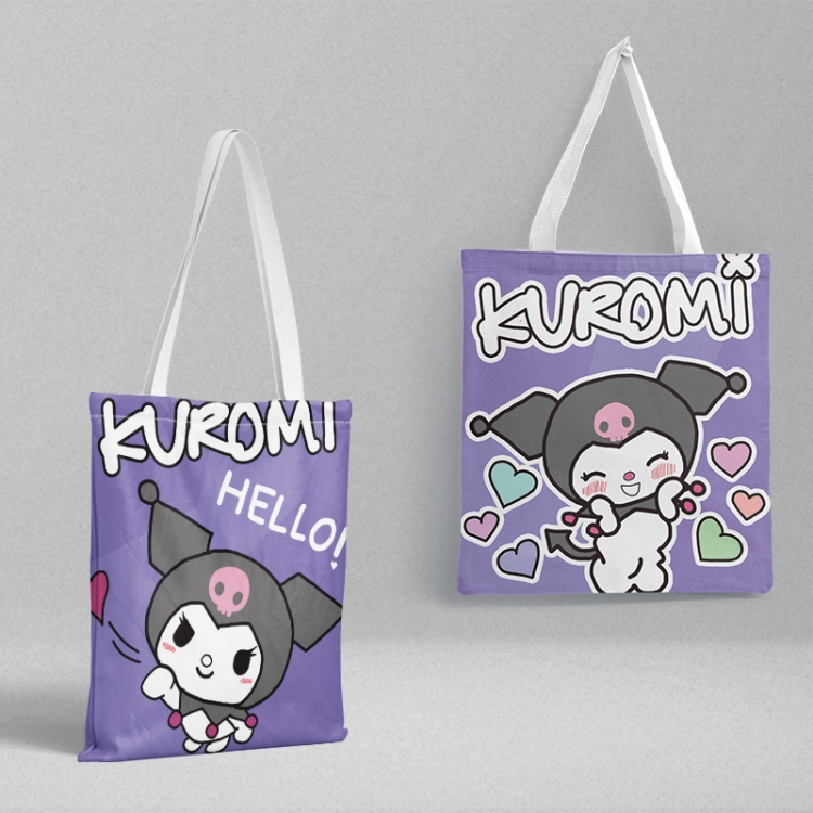 Kuromi  Anime peripheral canvas handbag gift bag large capacity shoulder bag 36x39cm price for 2 pcs