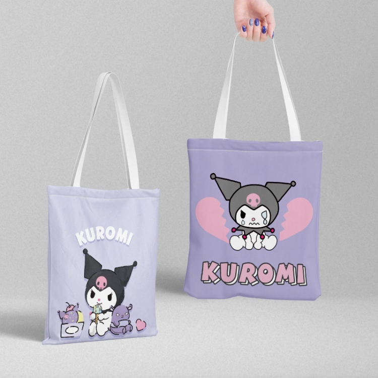 Kuromi  Anime peripheral canvas handbag gift bag large capacity shoulder bag 36x39cm price for 2 pcs