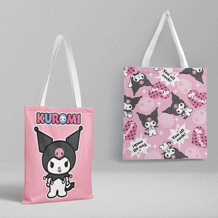 Kuromi  Anime peripheral canvas handbag gift bag large capacity shoulder bag 36x39cm price for 2 pcs