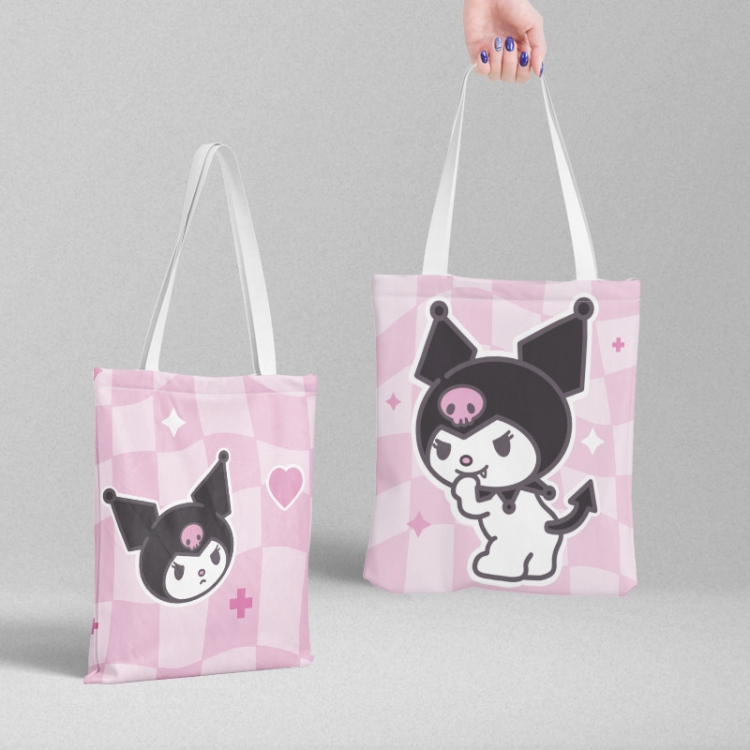 Kuromi  Anime peripheral canvas handbag gift bag large capacity shoulder bag 36x39cm price for 2 pcs