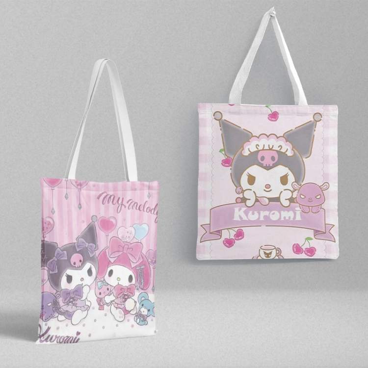 Kuromi  Anime peripheral canvas handbag gift bag large capacity shoulder bag 36x39cm price for 2 pcs