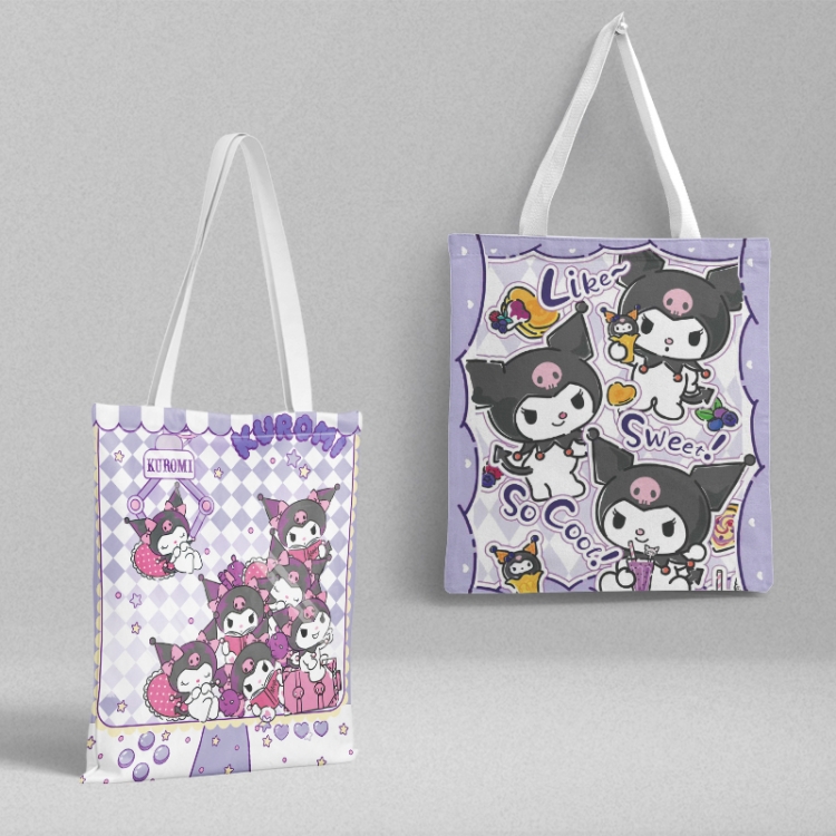 Kuromi  Anime peripheral canvas handbag gift bag large capacity shoulder bag 36x39cm price for 2 pcs