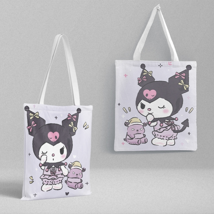 Kuromi  Anime peripheral canvas handbag gift bag large capacity shoulder bag 36x39cm price for 2 pcs