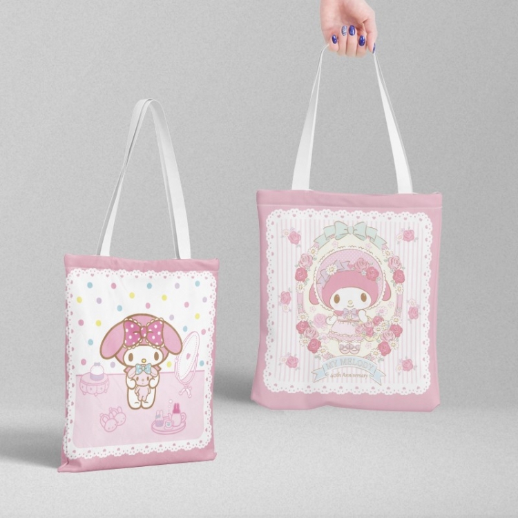 Melody Anime peripheral canvas handbag gift bag large capacity shoulder bag 36x39cm price for 2 pcs