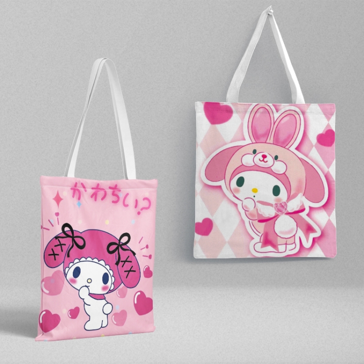 Melody Anime peripheral canvas handbag gift bag large capacity shoulder bag 36x39cm price for 2 pcs