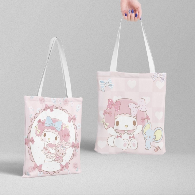 Melody Anime peripheral canvas handbag gift bag large capacity shoulder bag 36x39cm price for 2 pcs