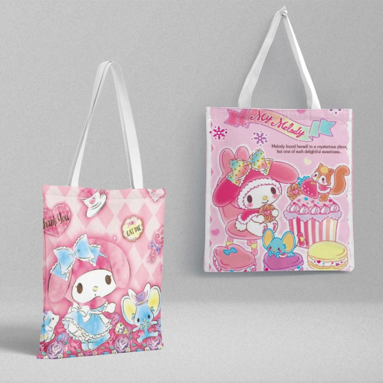 Melody Anime peripheral canvas handbag gift bag large capacity shoulder bag 36x39cm price for 2 pcs