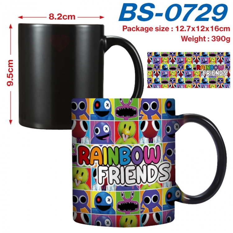 Rainbow friend Anime high-temperature color-changing printing ceramic mug 400ml BS-0729