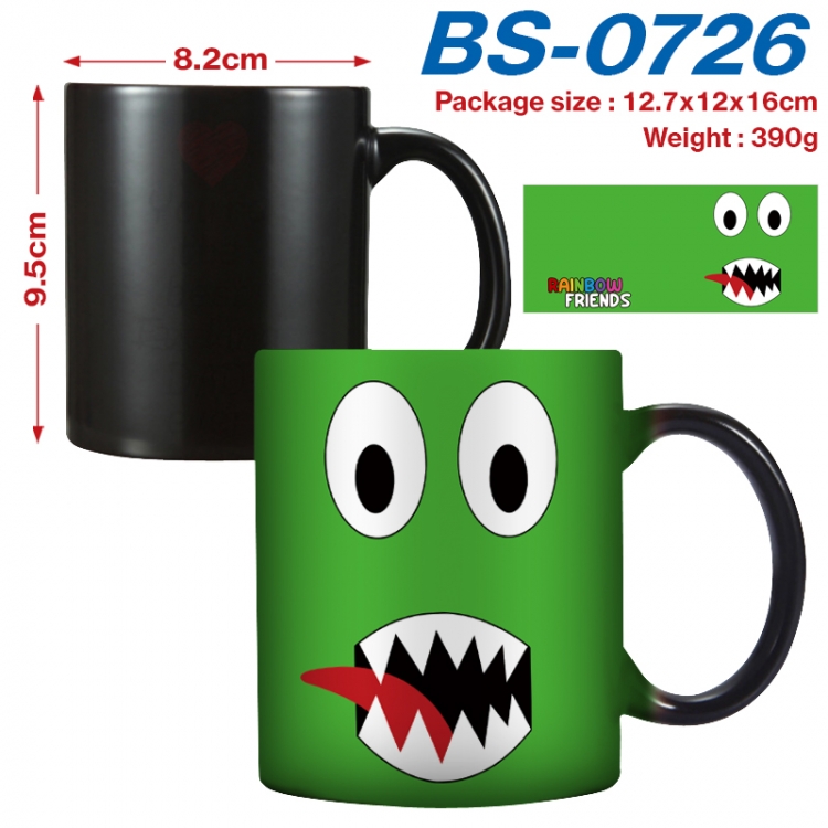 Rainbow friend Anime high-temperature color-changing printing ceramic mug 400ml BS-0726