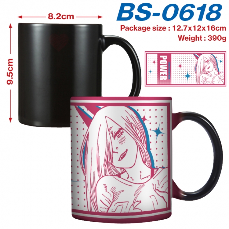 Chainsaw man Anime high-temperature color-changing printing ceramic mug 400ml  BS-0618