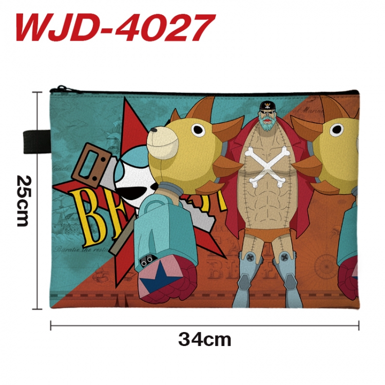 One Piece Anime Full Color A4 Document Bag 34x25cm WJD-4027
