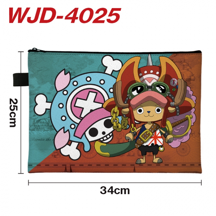 One Piece Anime Full Color A4 Document Bag 34x25cm WJD-4025