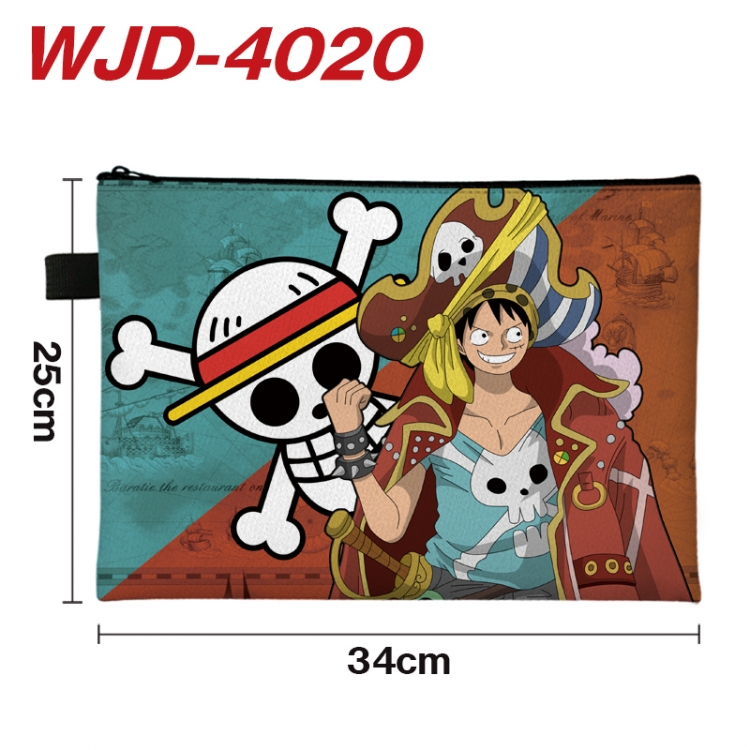 One Piece Anime Full Color A4 Document Bag 34x25cm WJD-4020