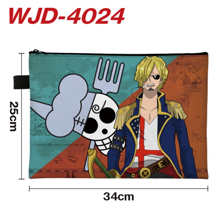 One Piece Anime Full Color A4 Document Bag 34x25cm WJD-4024