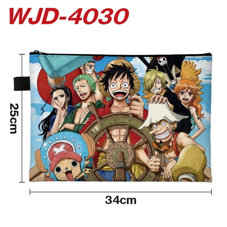 One Piece Anime Full Color A4 Document Bag 34x25cm WJD-4030