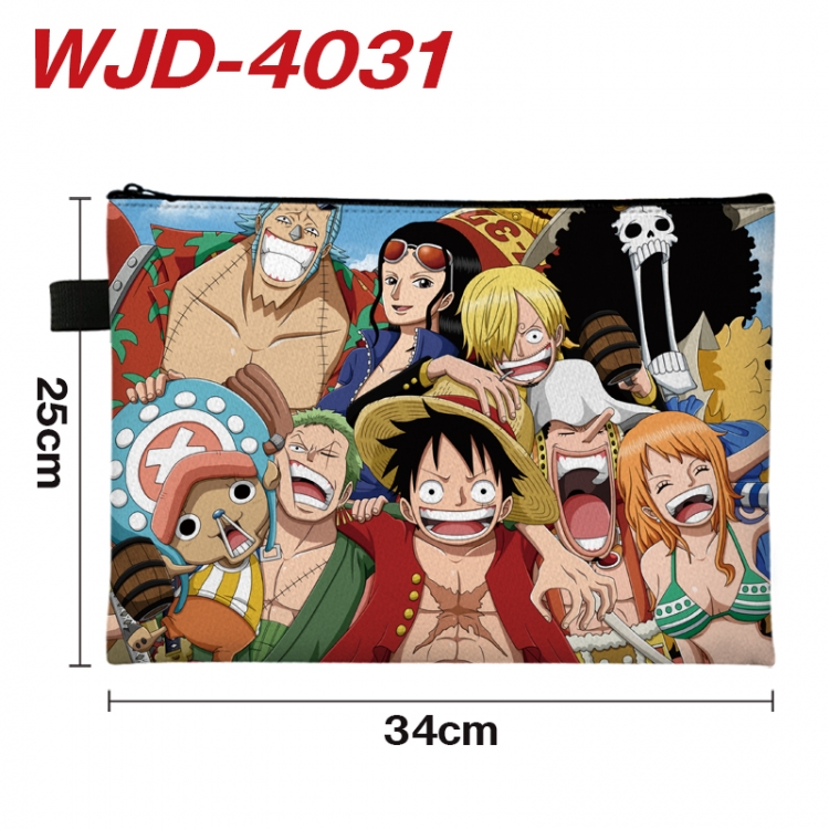 One Piece Anime Full Color A4 Document Bag 34x25cm WJD-4031