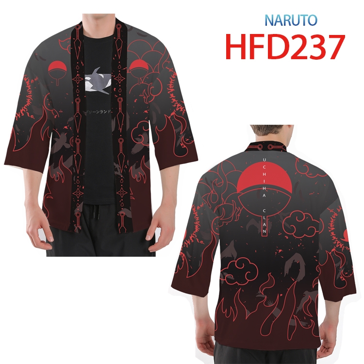 Naruto Anime peripheral full-color short kimono from S to 4XL HFD-237