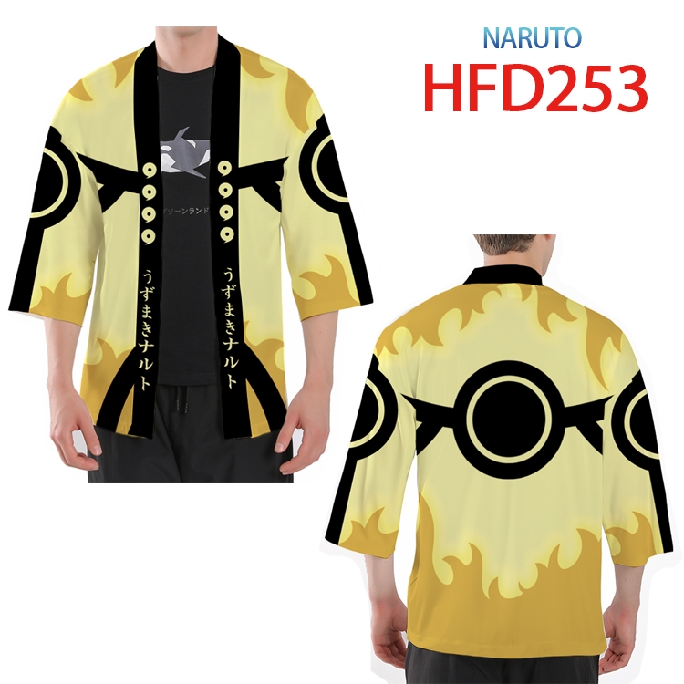 Naruto Anime peripheral full-color short kimono from S to 4XL HFD-253