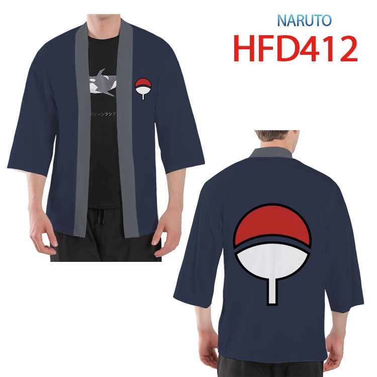 Naruto Anime peripheral full-color short kimono from S to 4XL HFD-412