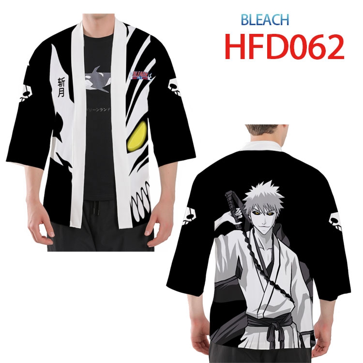 Bleach Anime peripheral full-color short kimono from S to 4XL HFD-062