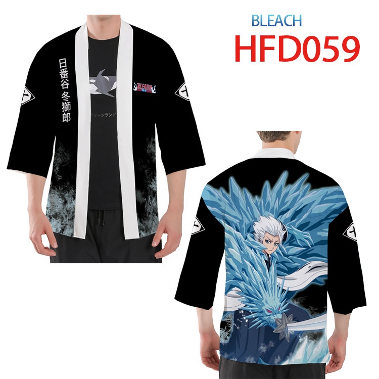 Bleach Anime peripheral full-color short kimono from S to 4XL HFD-059