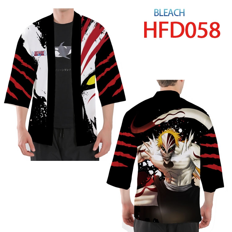 Bleach Anime peripheral full-color short kimono from S to 4XL HFD-058