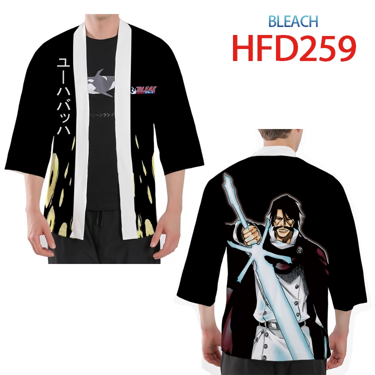 Bleach Anime peripheral full-color short kimono from S to 4XL  HFD-259