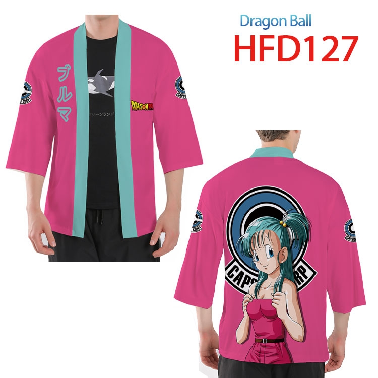 DRAGON BALL Anime peripheral full-color short kimono from S to 4XL HFD27