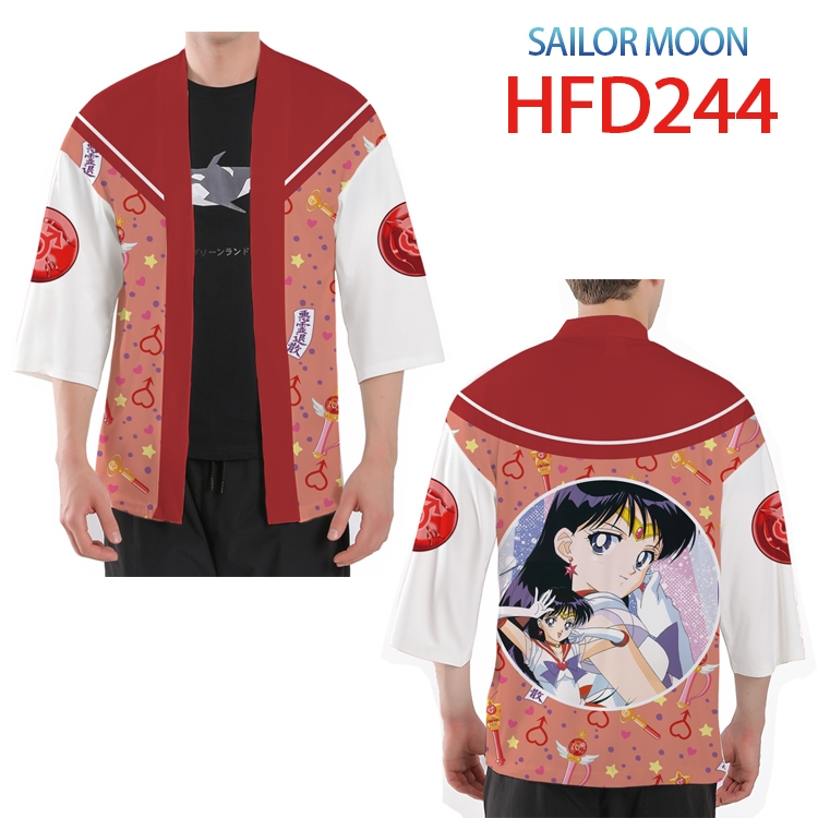 sailormoon Anime peripheral full-color short kimono from S to 4XL HFD-244
